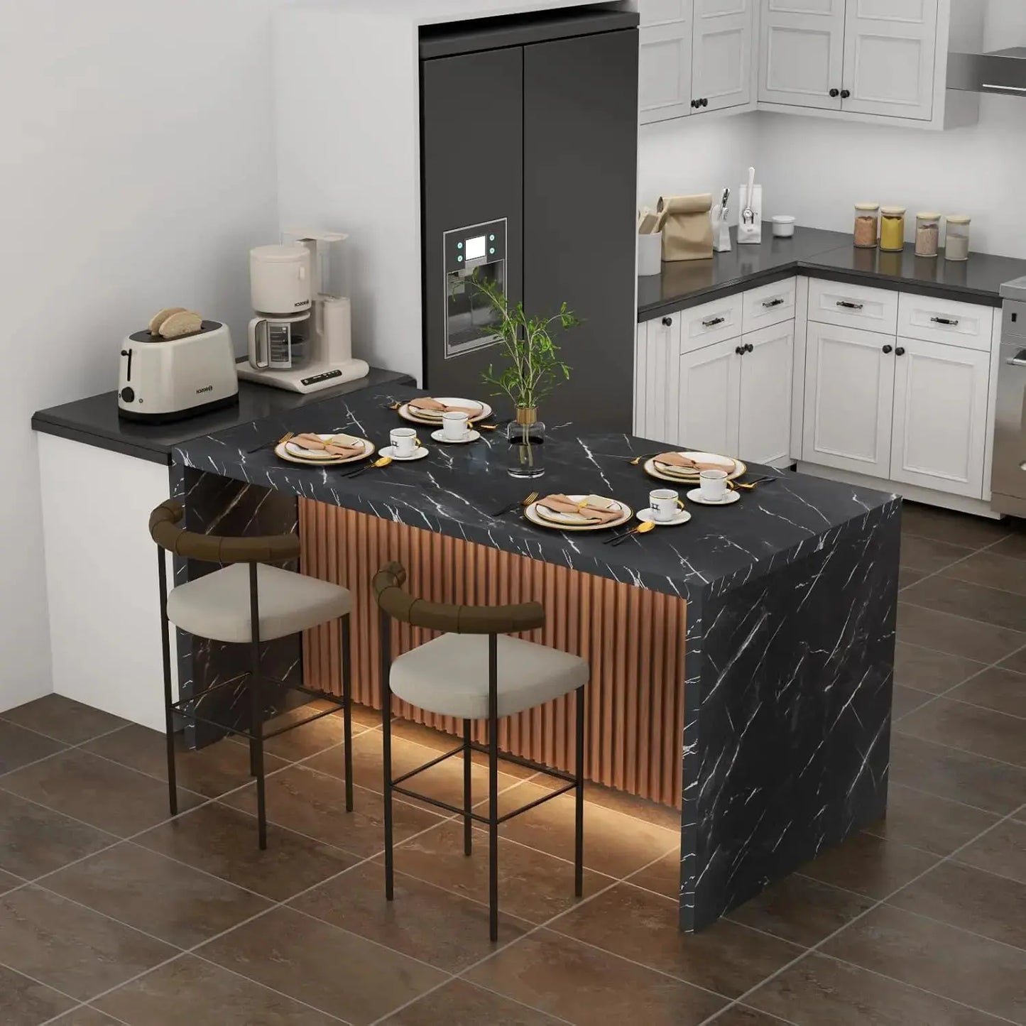 Faux Marble Dining Table comfydesigners