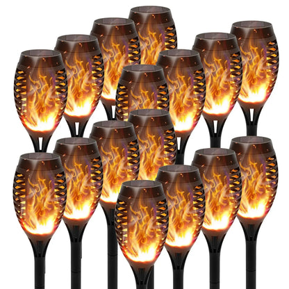 Light Up the Night, Naturally — Solar Flickering Flame Torch Pathway Lights, Sets of 4, 6, 8 & 12 comfydesigners