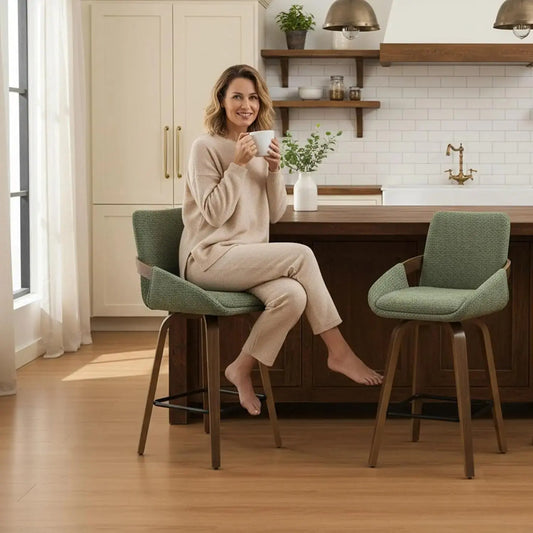 Counter Height Swivel Bar Stools, Set of 2 comfydesigners