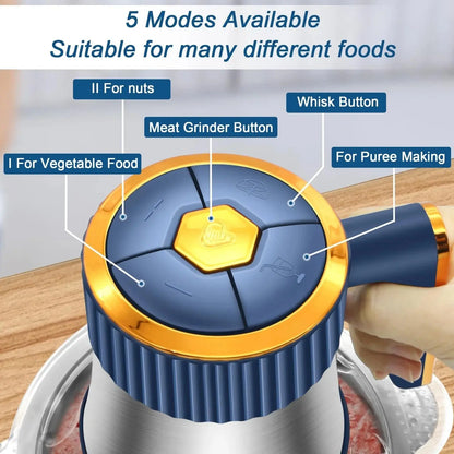 5L Electric Meat Grinder, Vegetable Slicer, Chopper comfydesigners