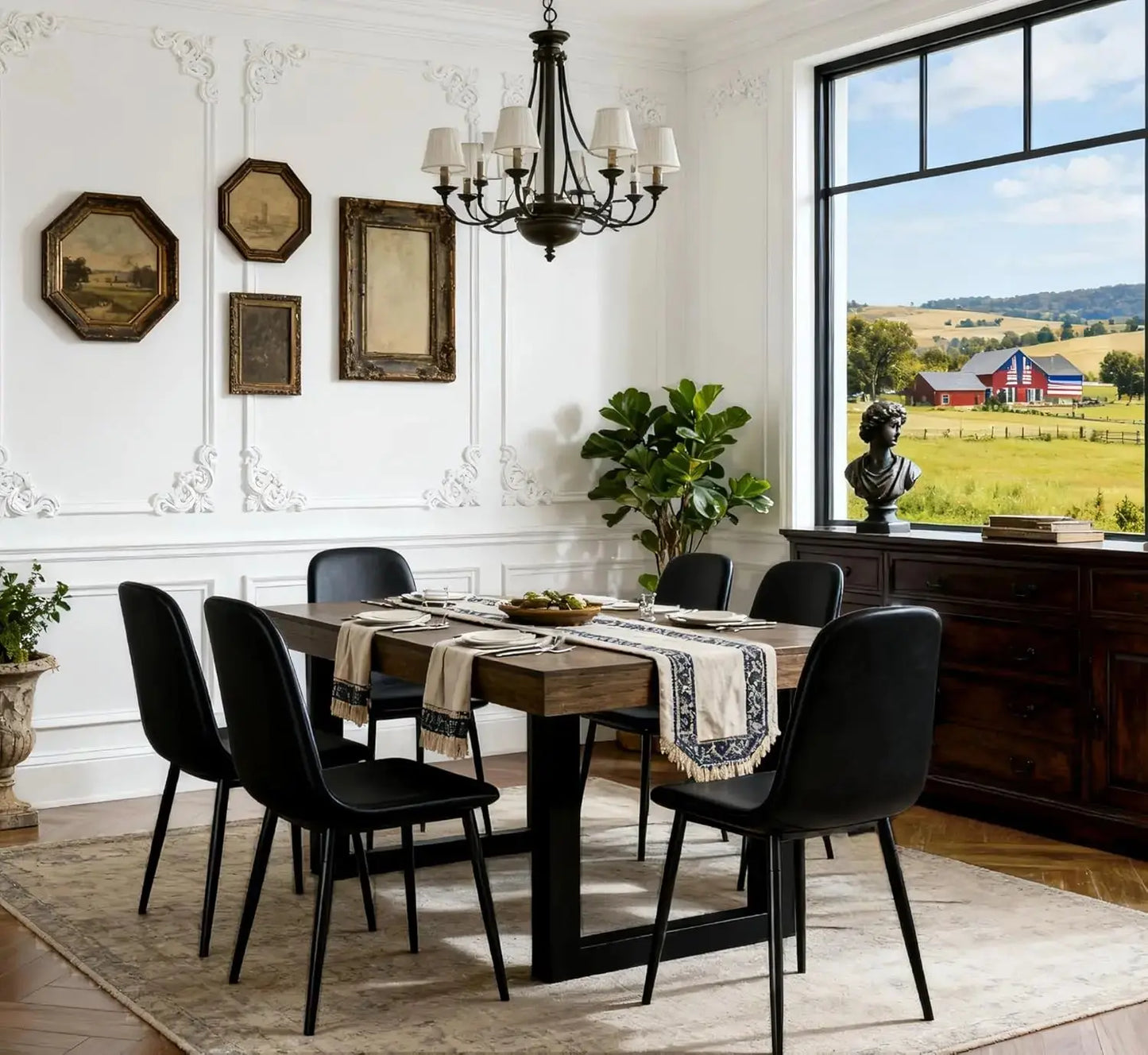 Extendable Wood Dining Table Set comfydesigners