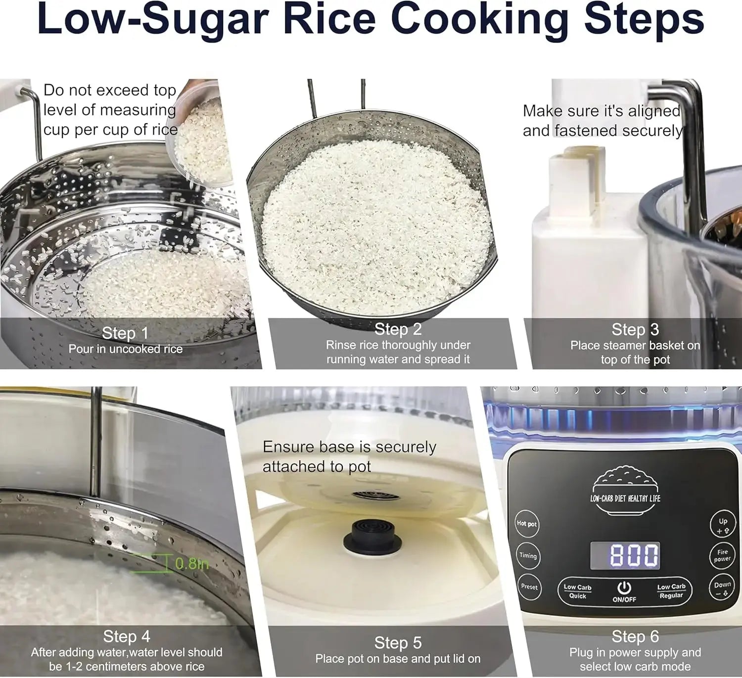 3L Multifunction Rice Cooker comfydesigners