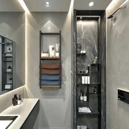 2-layer Carbon Steel Wall-Mounted Towel Rack comfydesigners
