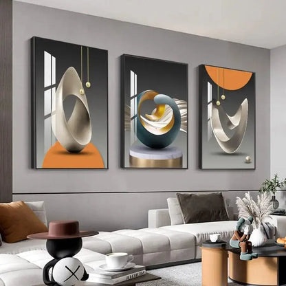 Abstract Geometric Framed Wall Art | Bold Canvas Print comfydesigners