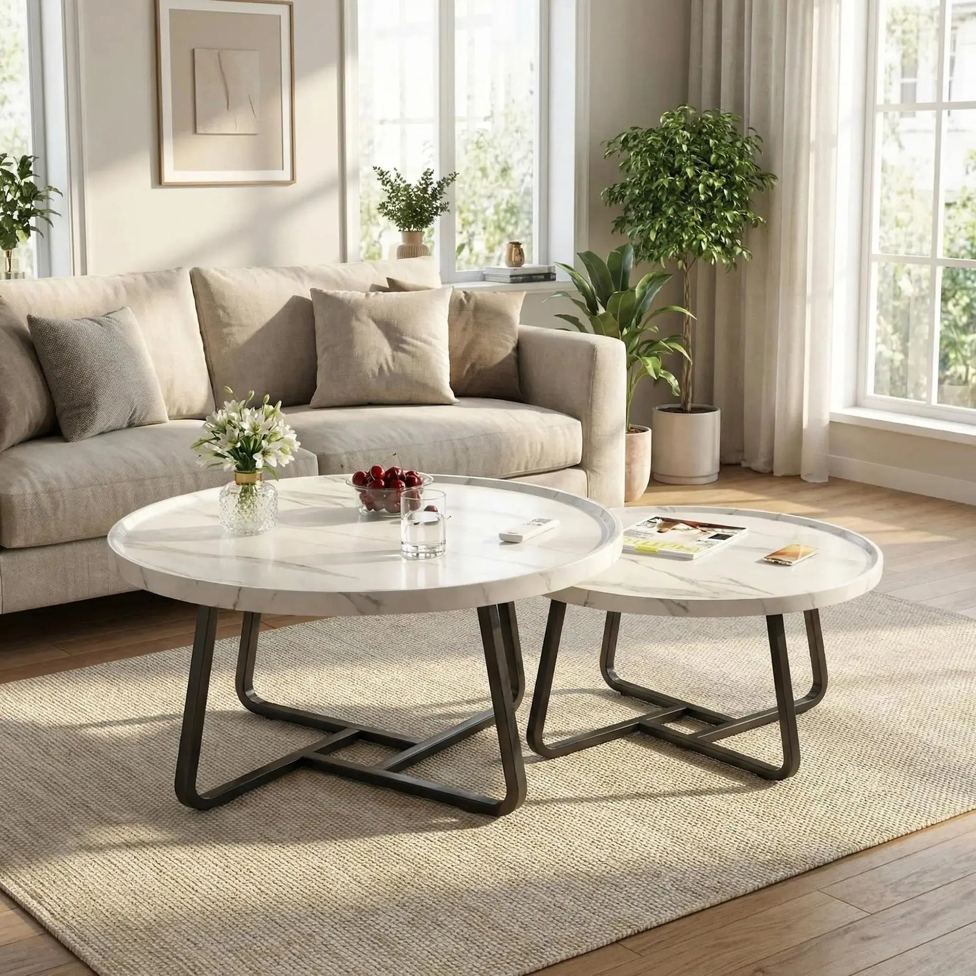 Mid Century Modern Nesting Coffee Table Set comfydesigners