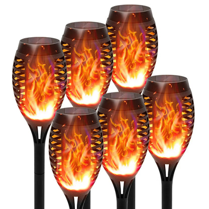 Light Up the Night, Naturally — Solar Flickering Flame Torch Pathway Lights, Sets of 4, 6, 8 & 12 comfydesigners