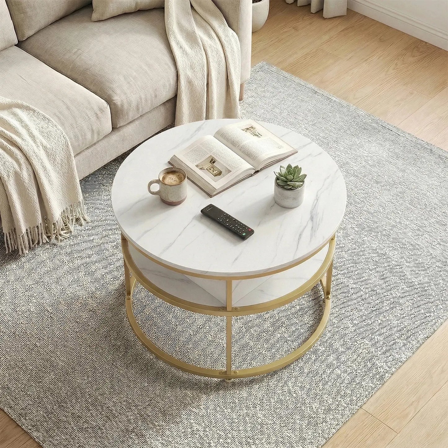 Lift Top Coffee Table w/ Hidden Compartment comfydesigners