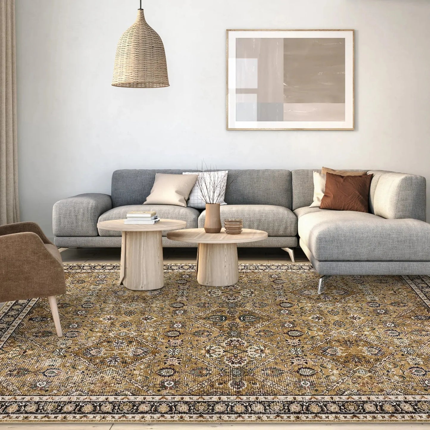 Washable, Non-Slip, Stain & Water Resistant Moroccan Rug comfydesigners
