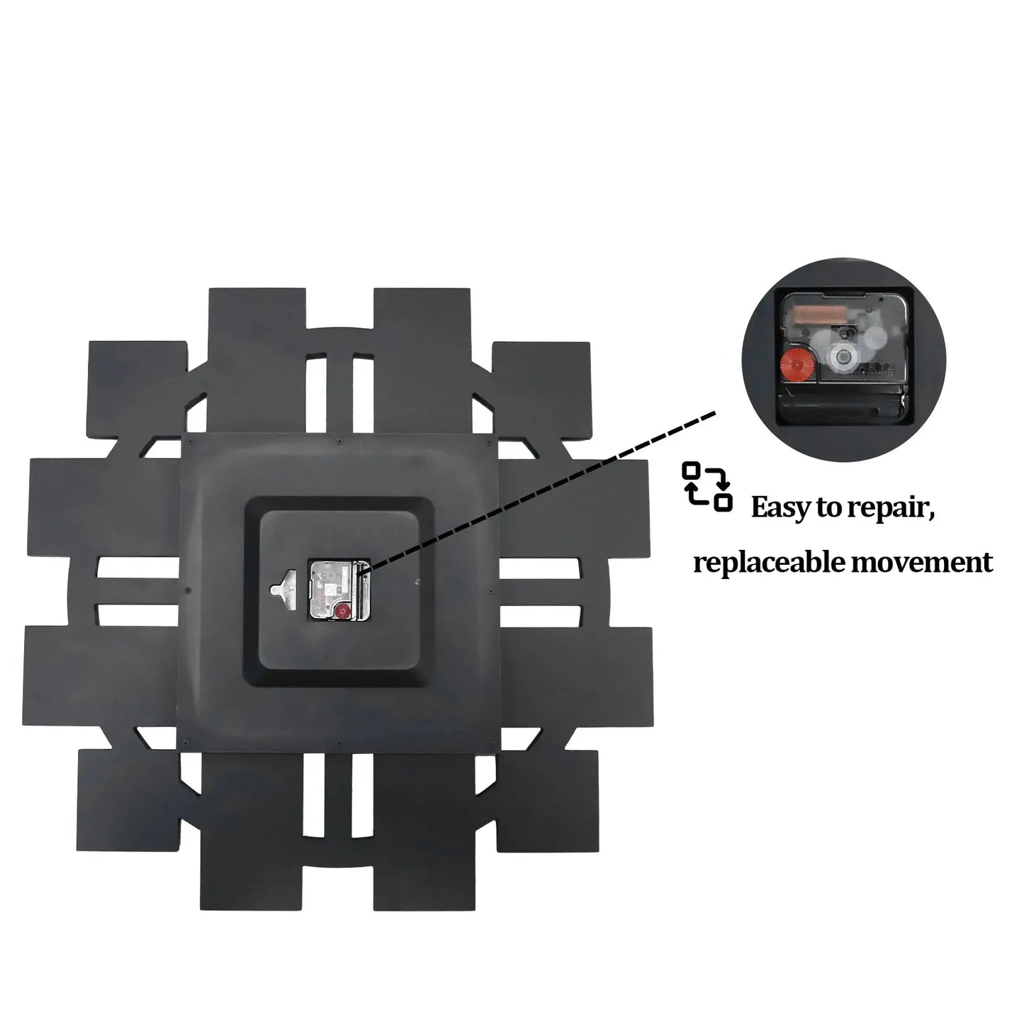 Crushed Diamond Mirrored Silent Wall Clock comfydesigners
