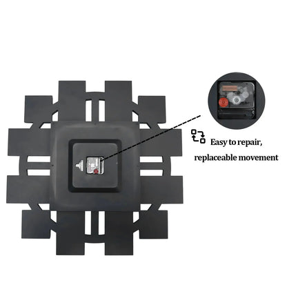 Crushed Diamond Mirrored Silent Wall Clock comfydesigners