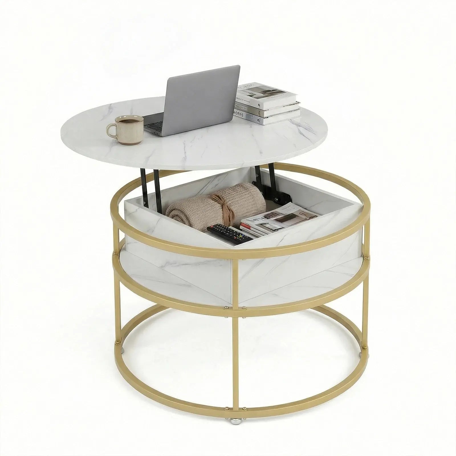 Lift Top Coffee Table w/ Hidden Compartment comfydesigners