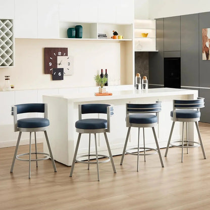 Counter Height Swivel Bar Stools, Set of 4 comfydesigners