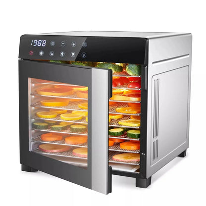 8-Tray Stainless Steel Food Dehydrator | 600W, Digital Timer & 4 Smart Presets comfydesigners