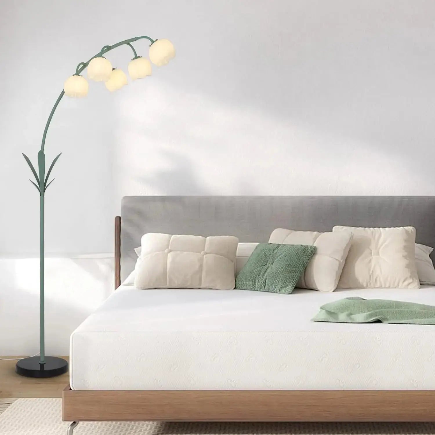 Arc LED Floor Lamp with Flower Design comfydesigners