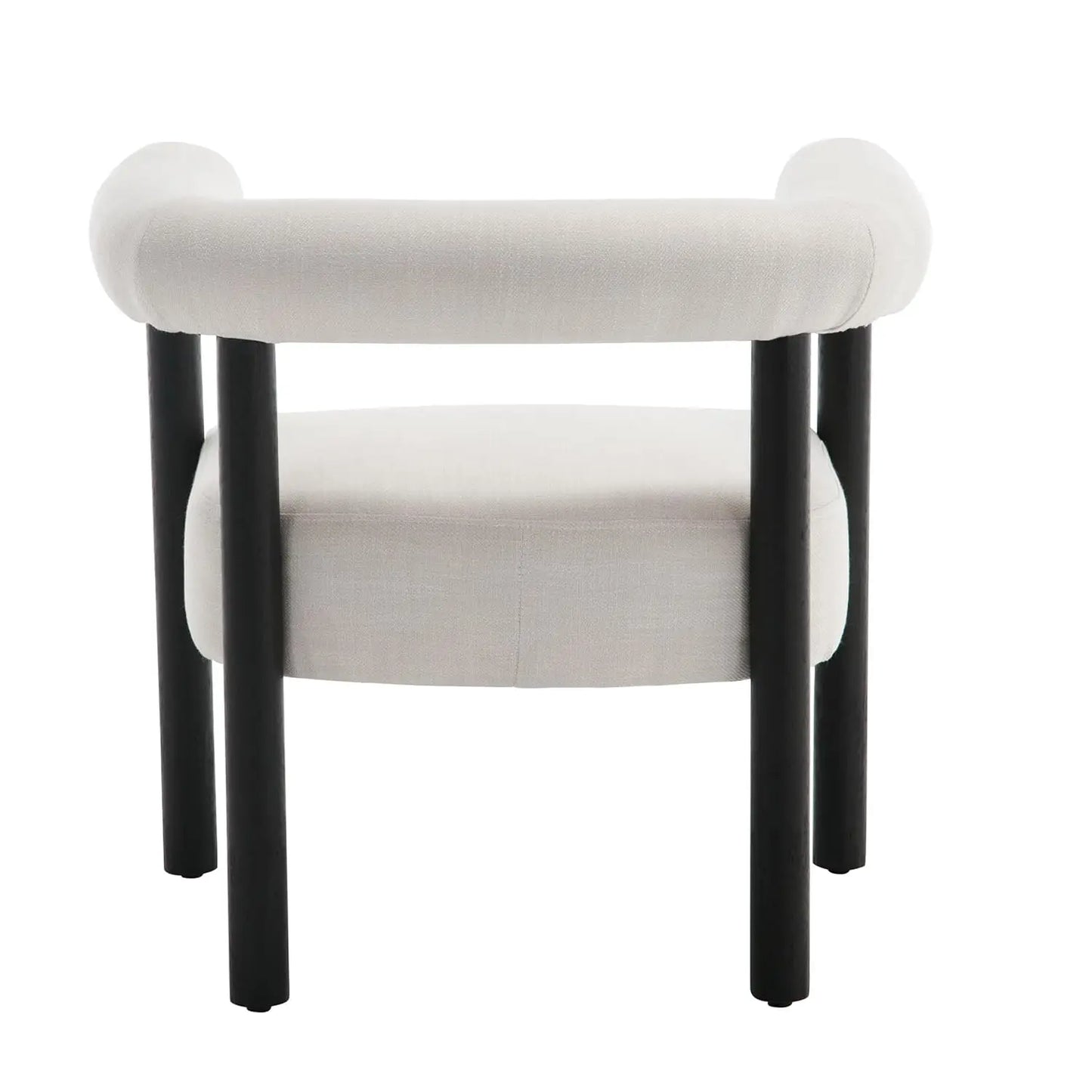 Mid-Century Barrel Accent Chair — Linen