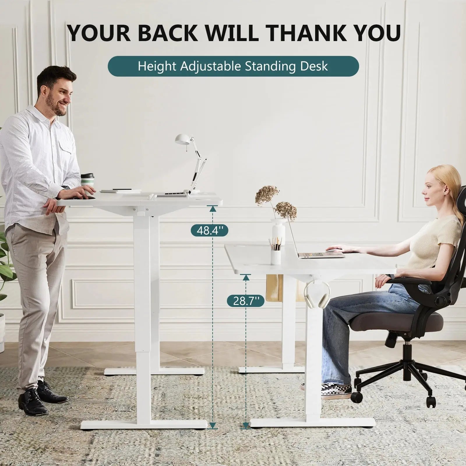 Ergonomic Height Adjustable Electric Standing Desk comfydesigners