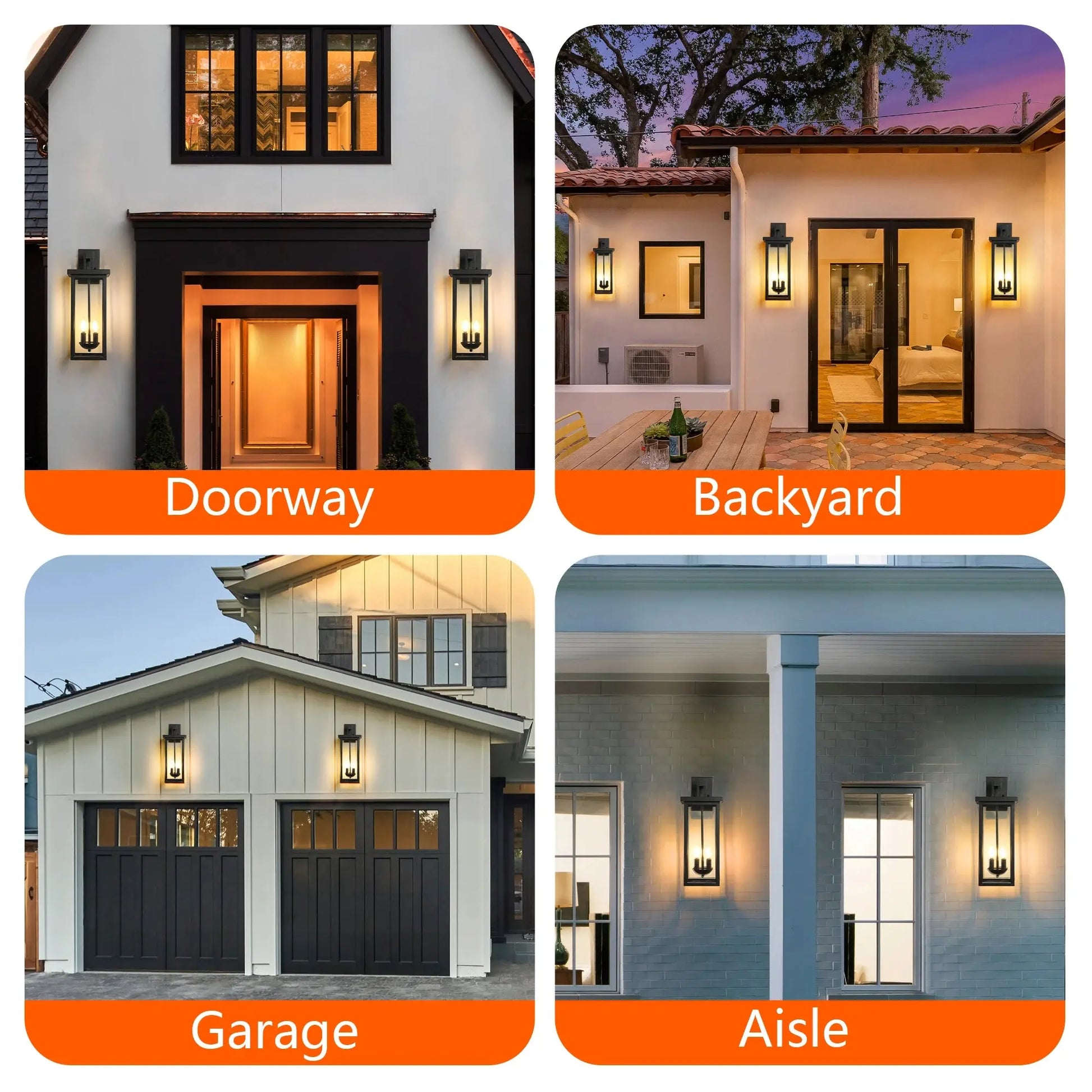 Weatherproof Outdoor Wall Lantern with Dusk to Dawn Sensor comfydesigners
