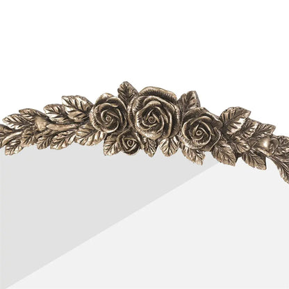 Arched Baroque Wall Mirror | Antique Brass Gold Finish, Decorative Wall-Mounted Mirror — 2 Sizes comfydesigners