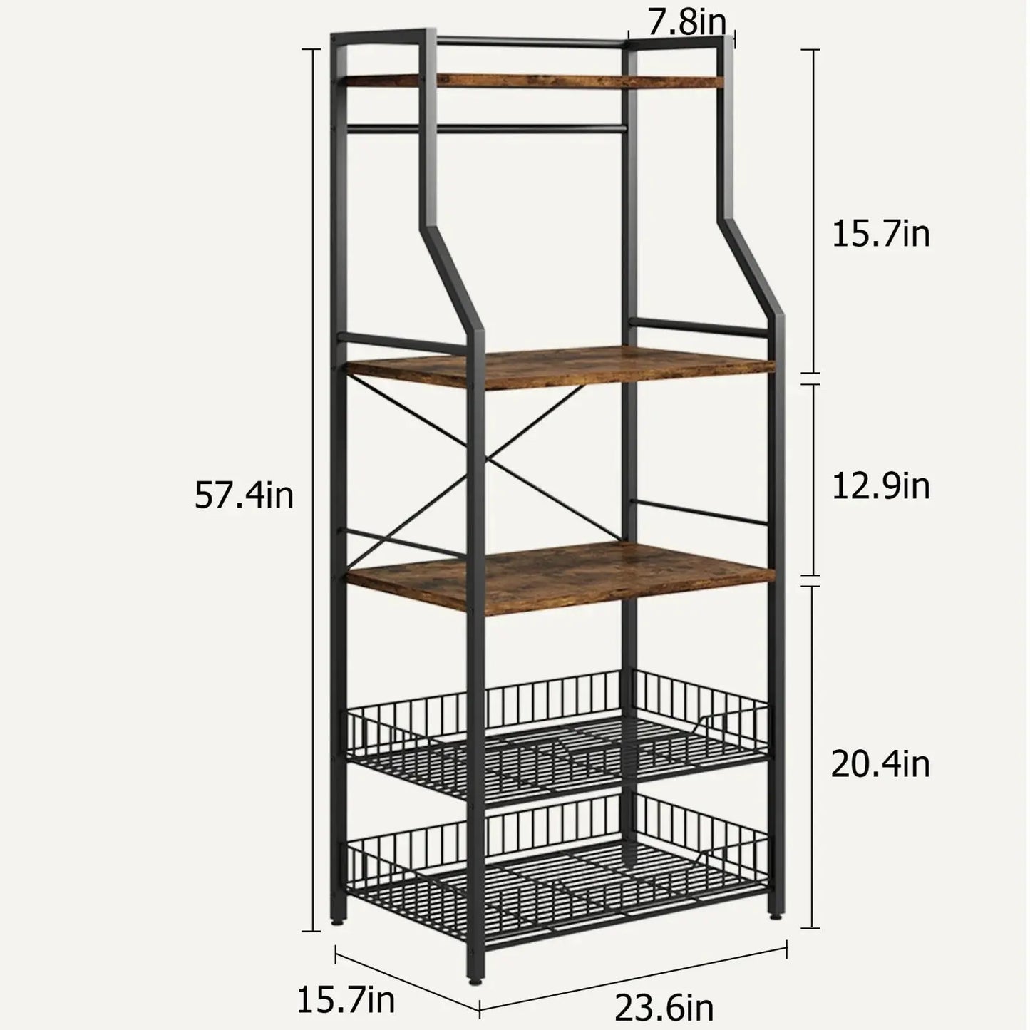 Kitchen Bakers Rack/Microwave Oven Stand comfydesigners