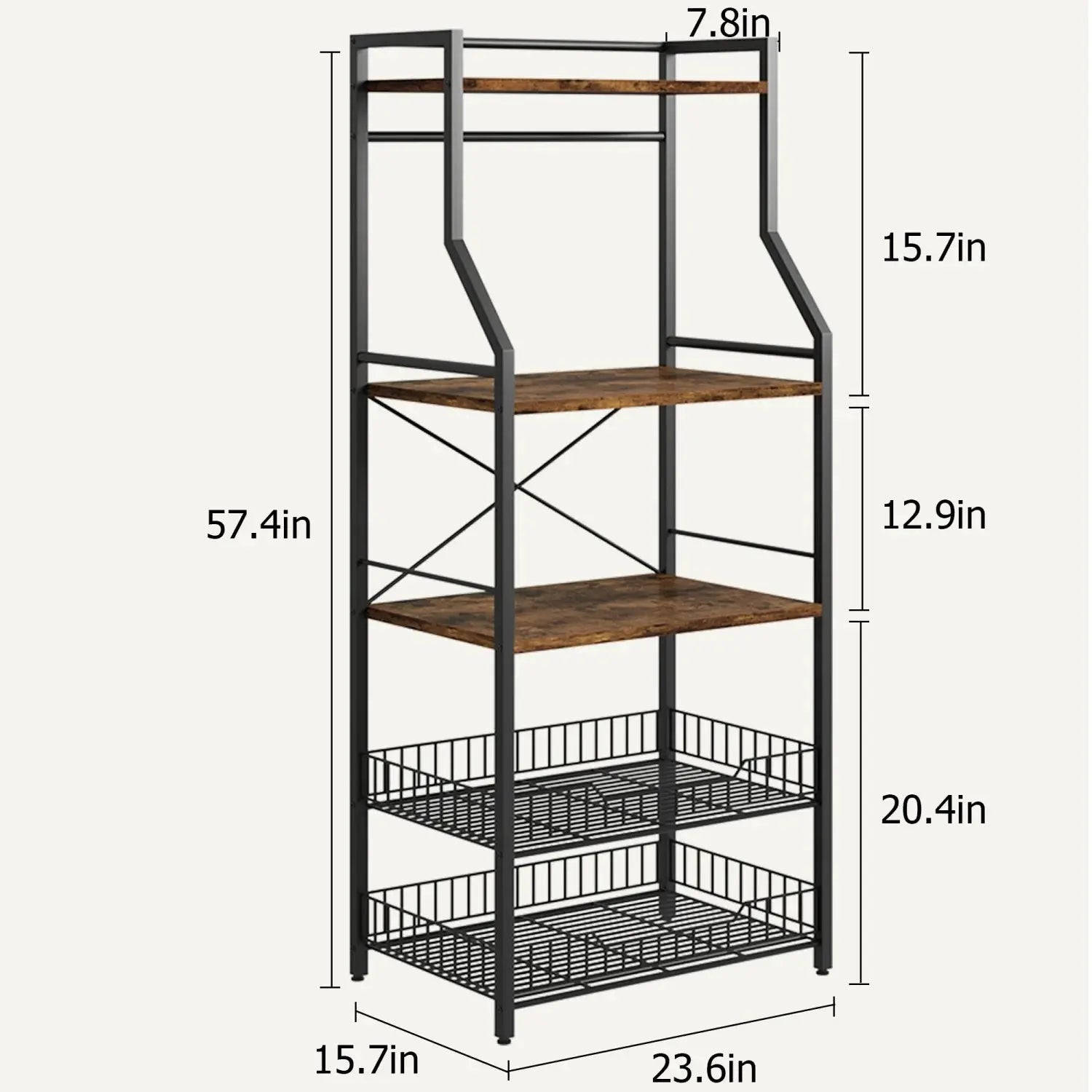 Kitchen Bakers Rack/Microwave Oven Stand comfydesigners