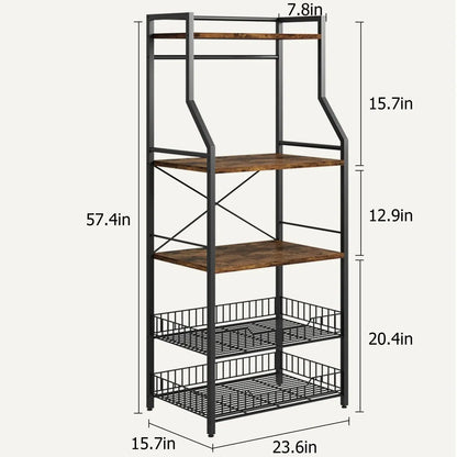 Kitchen Bakers Rack/Microwave Oven Stand comfydesigners