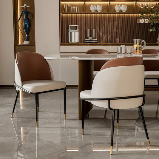 Faux Leather Dining Chair, Set of 2 comfydesigners