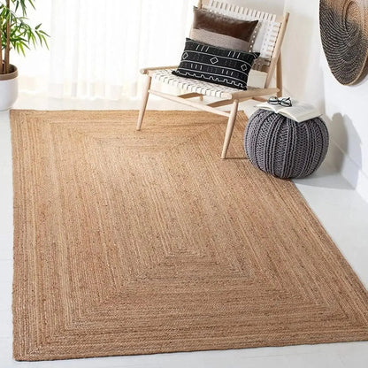 Handwoven Jute Reversible Area Rug comfydesigners