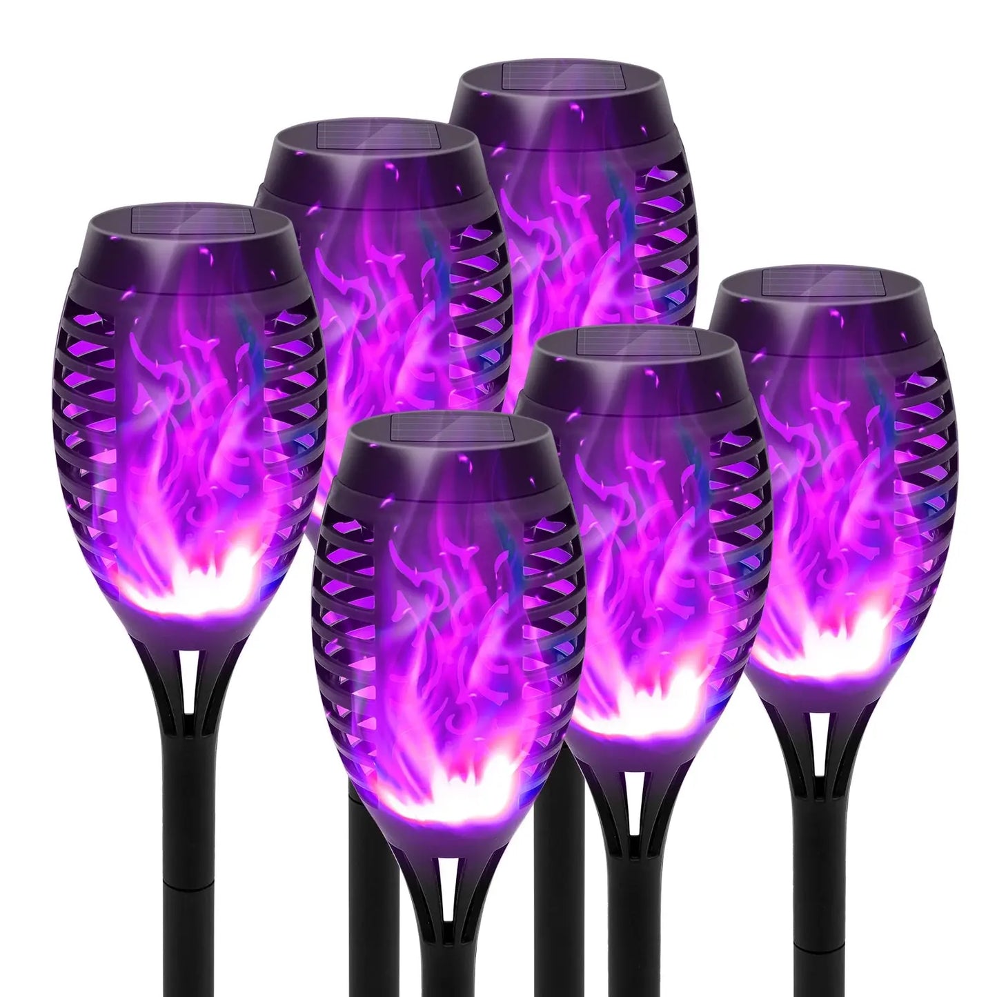 Light Up the Night, Naturally — Solar Flickering Flame Torch Pathway Lights, Sets of 4, 6, 8 & 12 comfydesigners