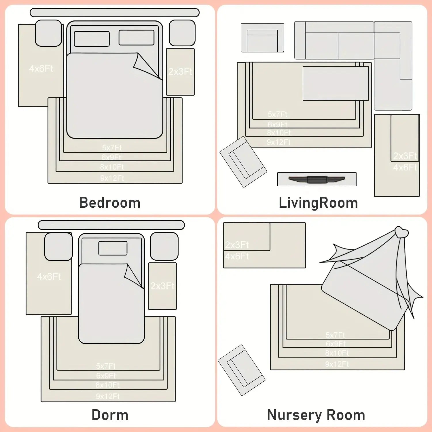 Luxury Plush Shaggy Non-Slip Rug comfydesigners