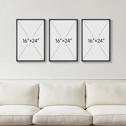 Set of 3 Neutral Abstract Canvas Prints comfydesigners