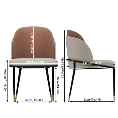Faux Leather Dining Chair, Set of 2 comfydesigners
