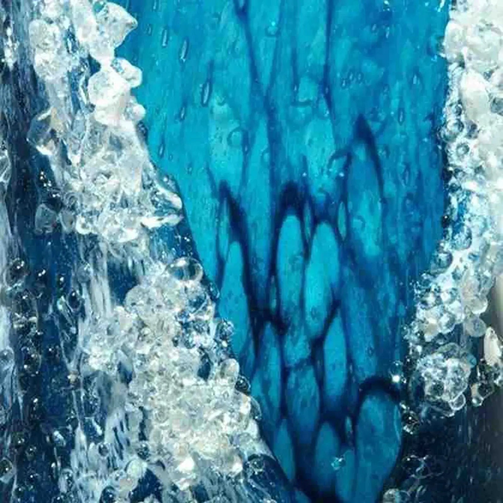 Sea Wave Blue Resin Vase comfydesigners