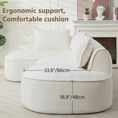 Oversized L-Shaped Boneless Sectional Sofa