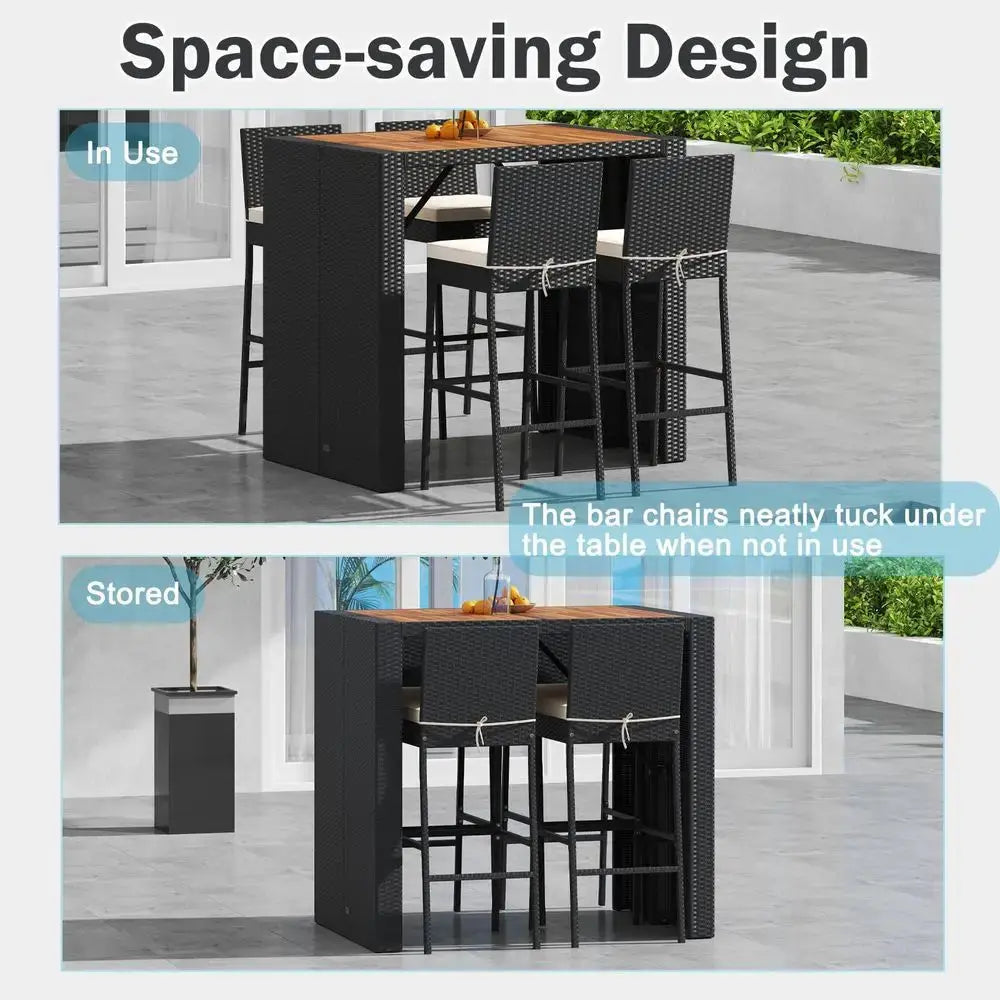 5 Piece Outdoor Bar Set comfydesigners