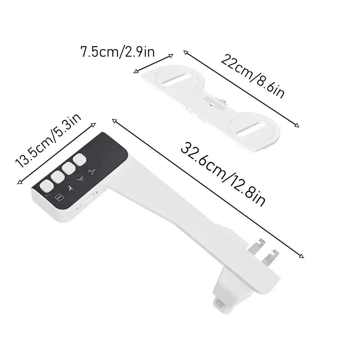 Non-Electric Self-Cleaning Hygienic Bidet Ultra Slim Toilet Seat Attachment comfydesigners