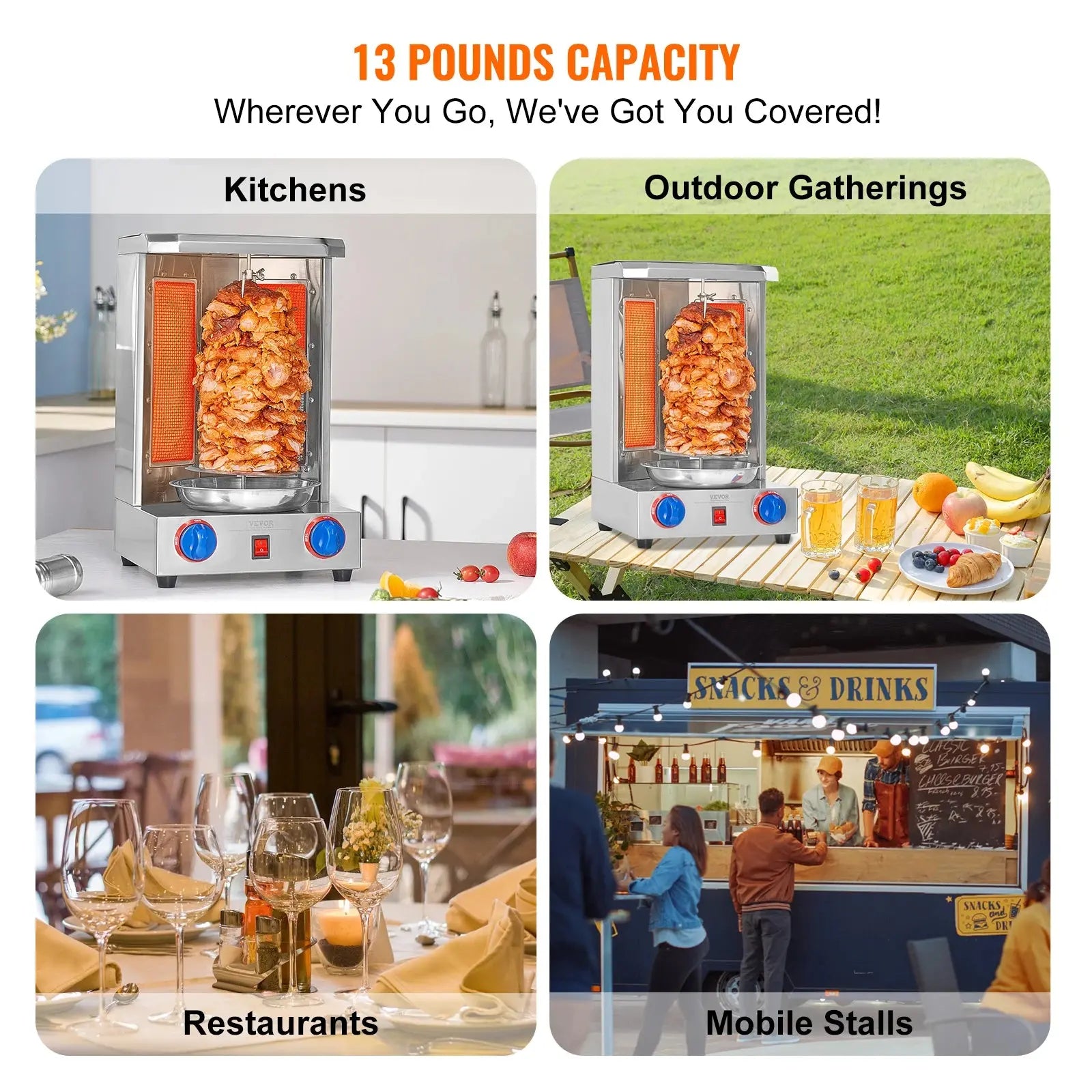 Gas Vertical Shawarma Broiler & Rotisserie Grill comfydesigners