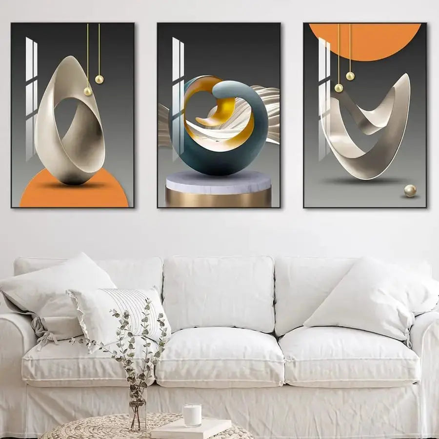Abstract Geometric Framed Wall Art | Bold Canvas Print comfydesigners