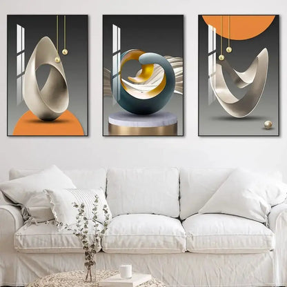 Abstract Geometric Framed Wall Art | Bold Canvas Print comfydesigners