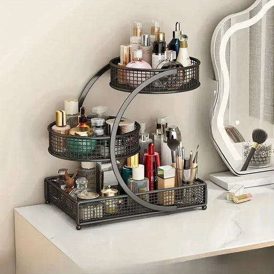 Your Makeup Deserves a Home That Isn’t the Bottom of Your Bag — 2 & 3-Layer Cosmetic Organizer Rack comfydesigners