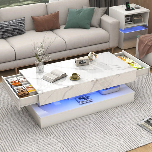 Stylish Coffee Table with LED lights comfydesigners