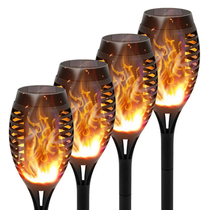 Light Up the Night, Naturally — Solar Flickering Flame Torch Pathway Lights, Sets of 4, 6, 8 & 12 comfydesigners