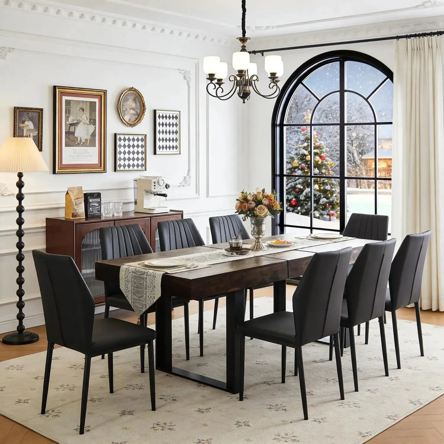 Extendable Wood Dining Table Set comfydesigners
