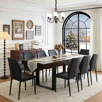Extendable Wood Dining Table Set comfydesigners