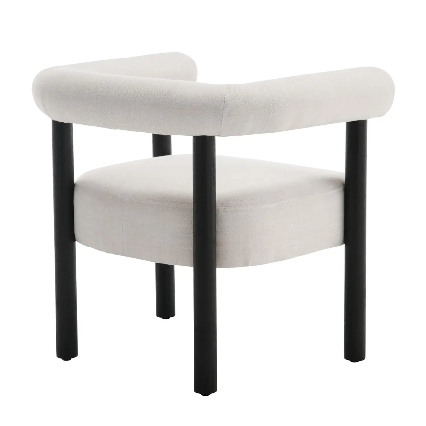 Mid-Century Barrel Accent Chair — Linen