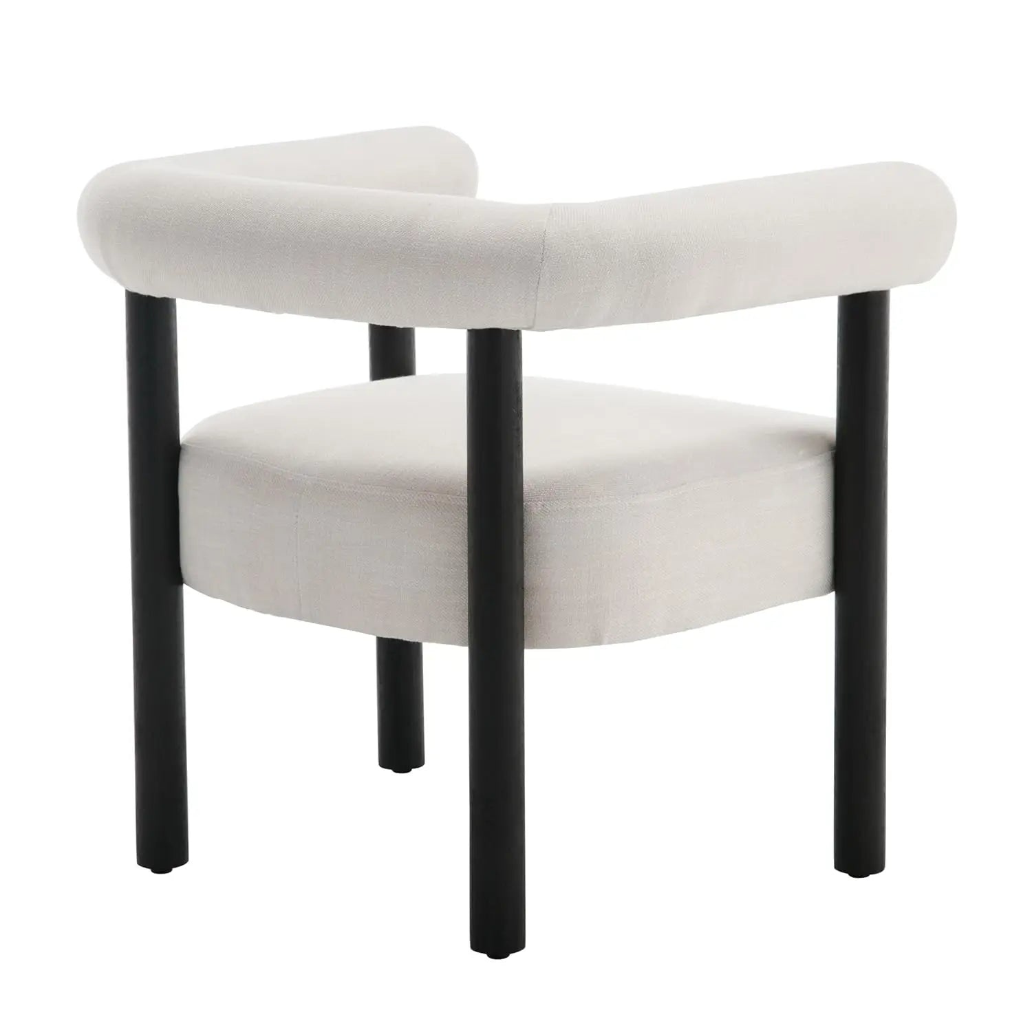 Mid-Century Barrel Accent Chair — Linen