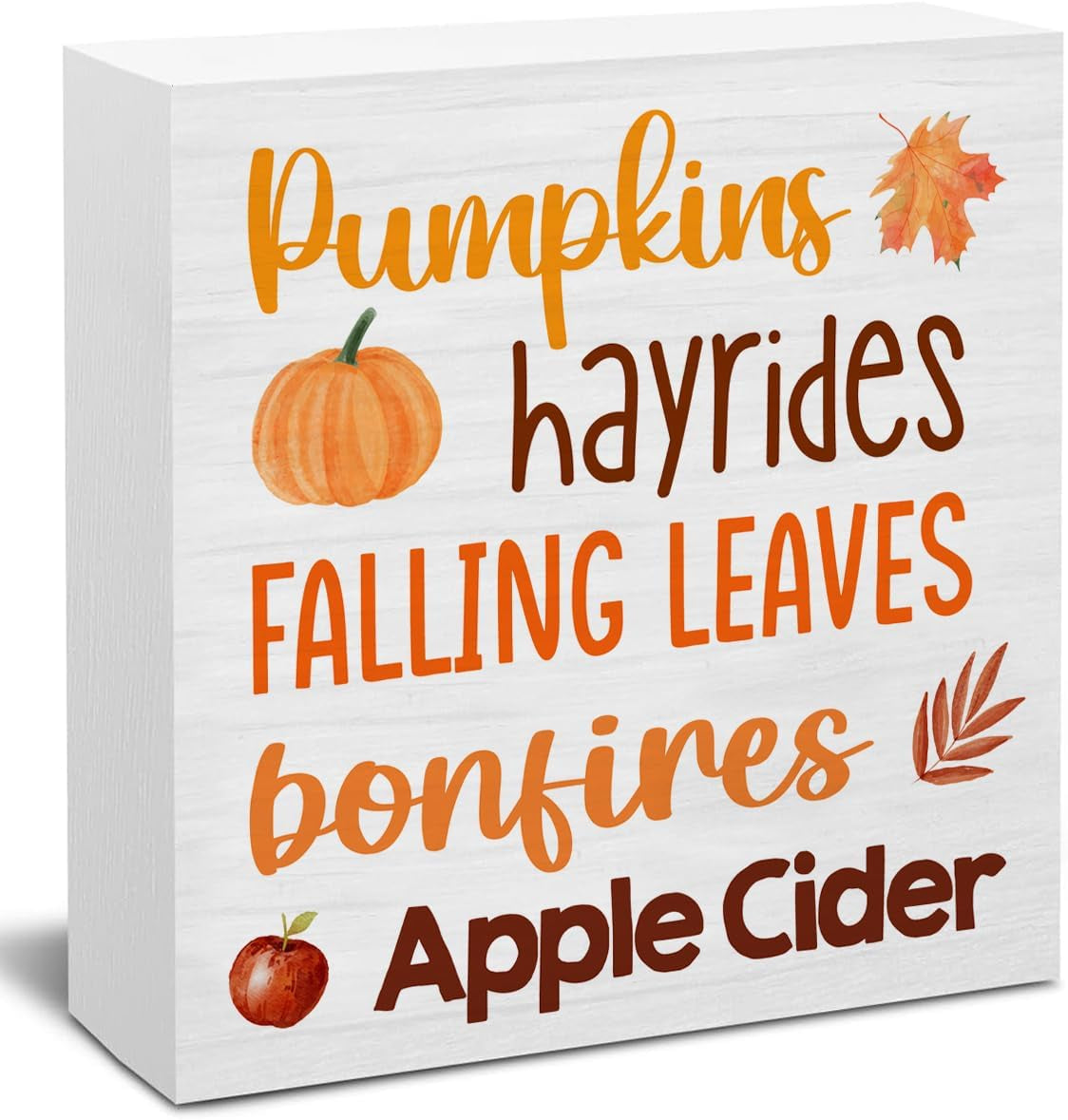 Farmhouse Pumpkin Wood Sign, 5x5