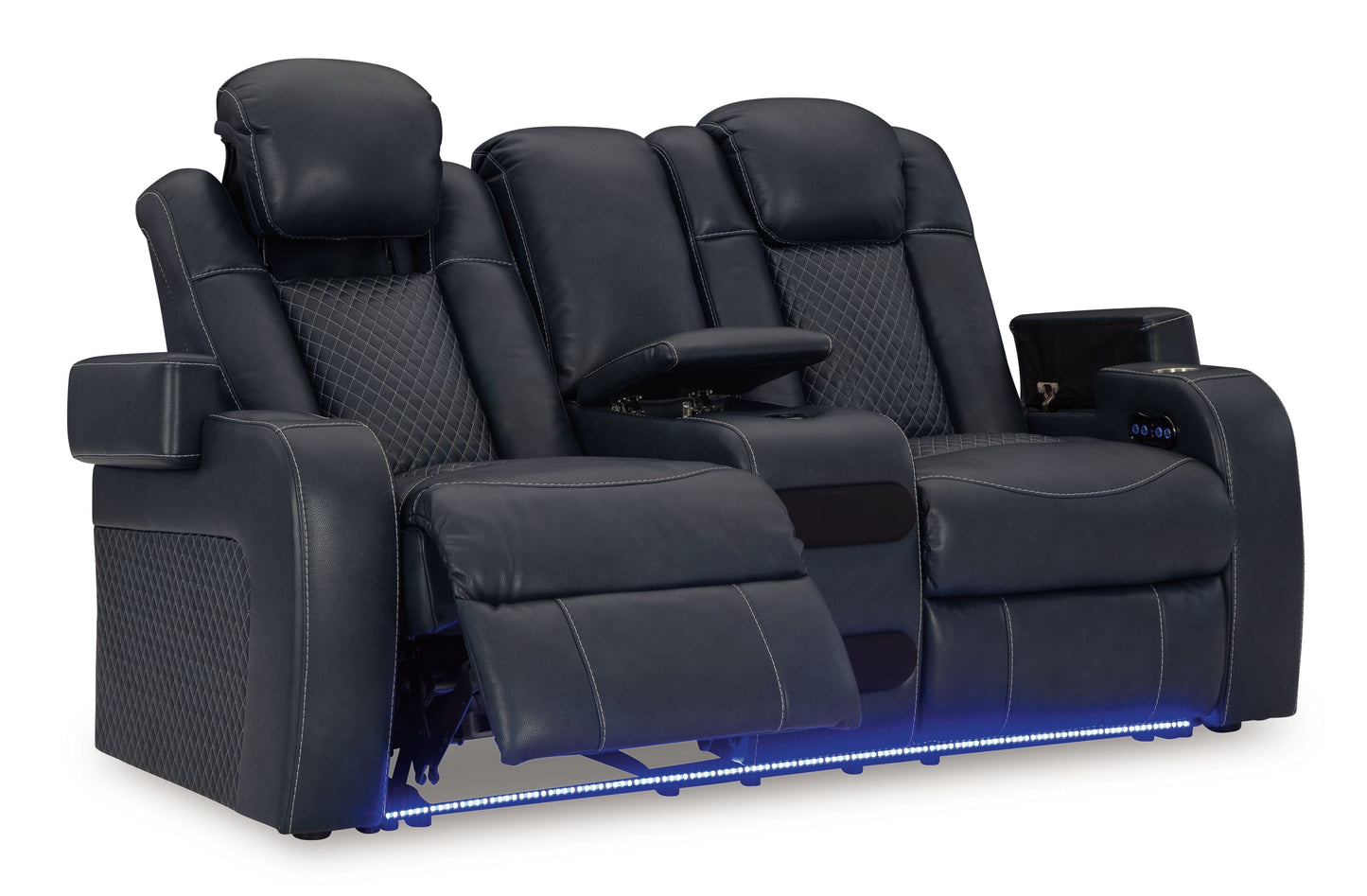 Fyne-Dyme Power Recliner Loveseat with LED Audio