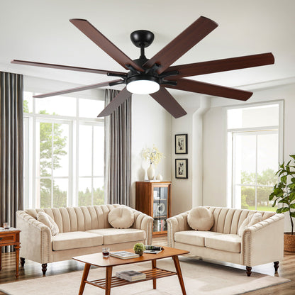 Large Smart Ceiling Fan with Light