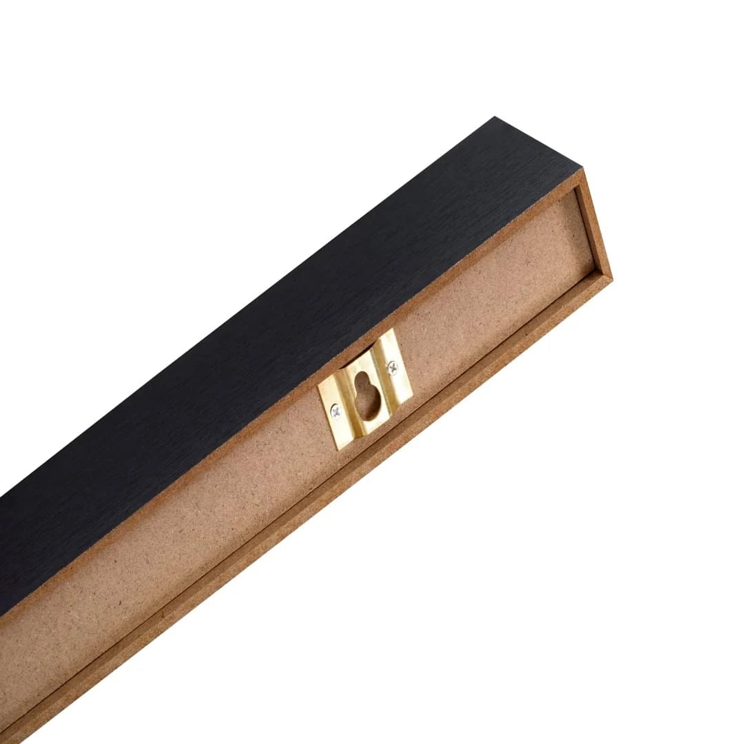 Floating Shelves 15.75 Wall Mounted Wood Shelves for Bathroom, Bedroom, Living Room, Kitchen, Hanging Shelf for Books Storage Decor with Invisible Brackets, Built-In LED Lighting, Black