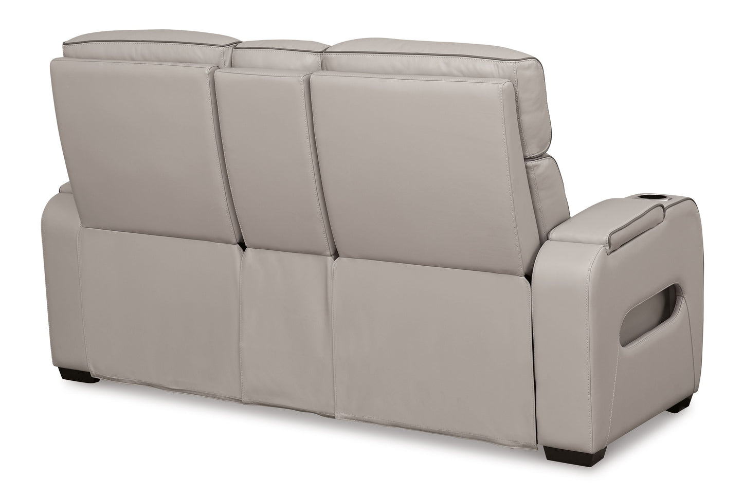 Power Reclining Loveseat with Diamond-Stitch Console